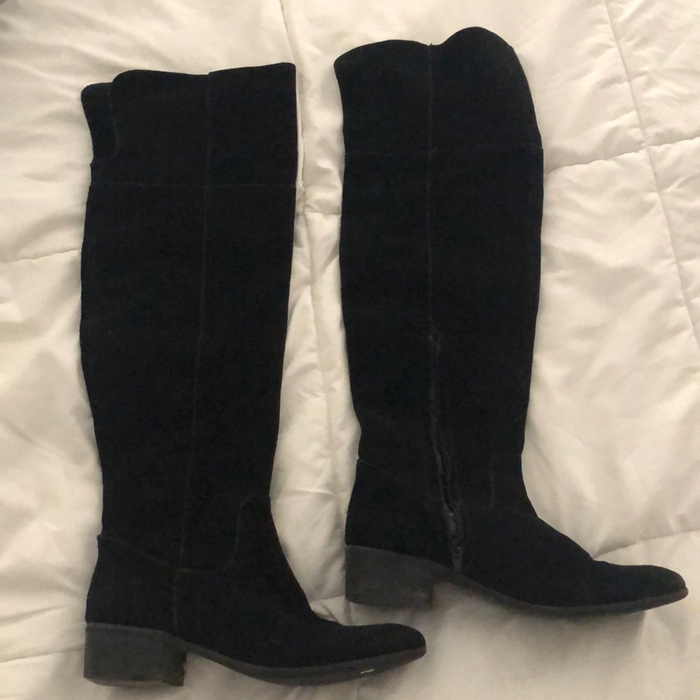 Steve Madden Suede Black Knee High Boot